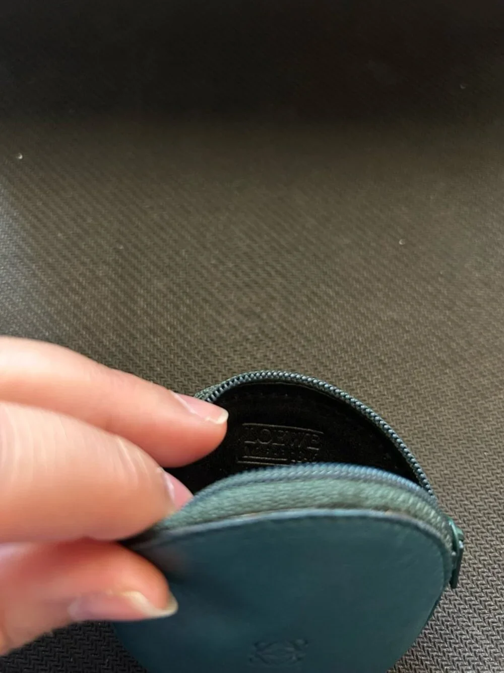 Vintage Loewe Round Leather Coin Purse